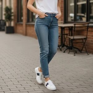 Ralph Lauren White and Blue Sneakers